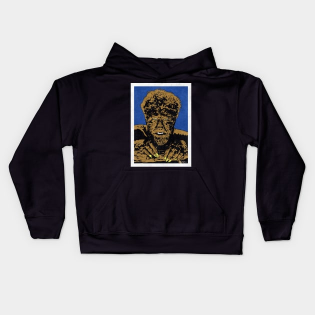 THE WOLFMAN (Pop Art) Kids Hoodie by Famous Weirdos